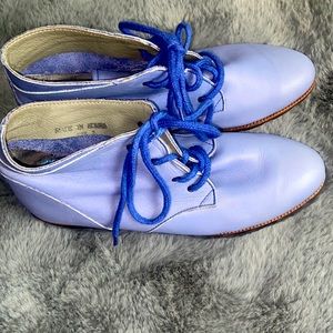 Terralam Australia Blue Suede Booties SZ 7 VTG